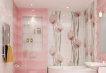 Đem sắc hồng dịu ngọt vào phòng tắm của các nàng