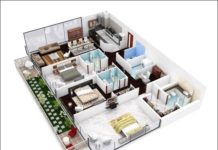 Những mẫu thiết kế 3D đẹp mắt áp dụng cho căn hộ chung cư có ba phòng ngủ