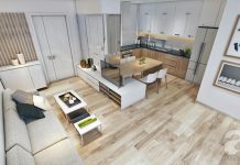 Bố trí nội thất căn hộ 51m2 sang chảnh mà chi phí chưa tới 61 triệu đồng. Mới nghe đã “ghiền” rồi! thiet ke can ho 51m2 (3)
