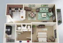 Tổng hợp 10 mẫu căn hộ 1 phòng ngủ “cực hợp” cho người độc thân hoặc vợ chồng trẻ can ho 1 phong ngu (2)
