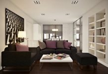 Căn hộ 45m2 đẹp “sang chảnh” duy chỉ với 2 gam màu nâu – trắng. can ho 45m2 (3)