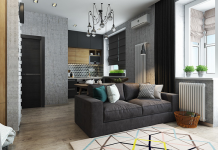 Học hỏi cách thiết kế siêu dễ ứng dụng cho không gian sống của 2 người rộng 40m2. can ho 40m2