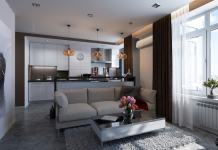 Căn hộ 40m2 chỉ có 2 màu đen – trắng nhưng vẫn không nhàm chán nhờ có “chiêu” riêng. can ho den trang