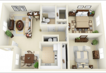 can ho 70m2 2 phong ngu