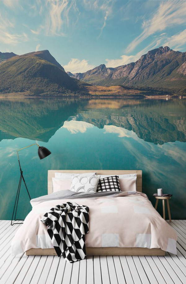 Đem cả thiên nhiên vào phòng ngủ với giấy dán tường phong cảnh đẹp ...