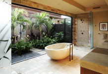 Hưởng thụ không gian spa trong những thiết kế phòng tắm mang đậm chất thiên nhiên. khong gian spa trong phong tam
