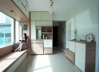 Căn hộ 47m2 sẽ không có gì ấn tượng nếu không có sự “góp mặt” của những ô cửa sổ thông minh. can ho 47m2