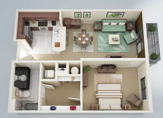 Vợ chồng trẻ chắc chắn sẽ rất thích thú những mẫu căn hộ một phòng ngủ này. can ho cho vo chong moi cuoi