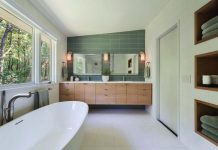 phong tam phong cach midcentury